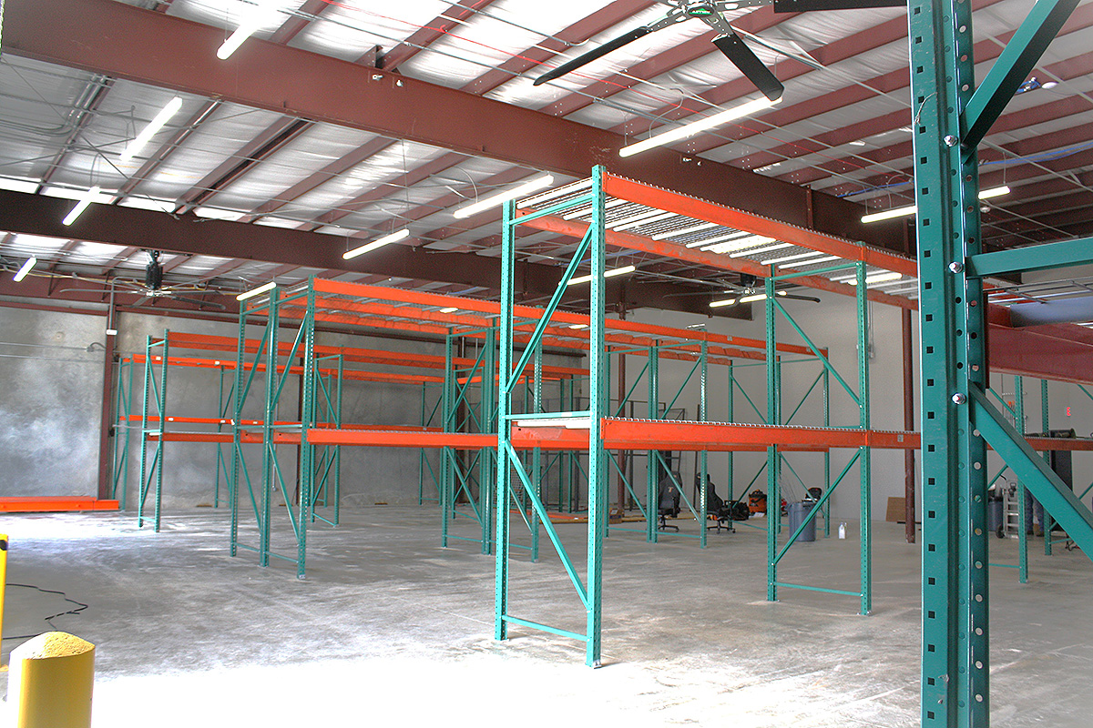 techsico 5869 warehouse with shelving
